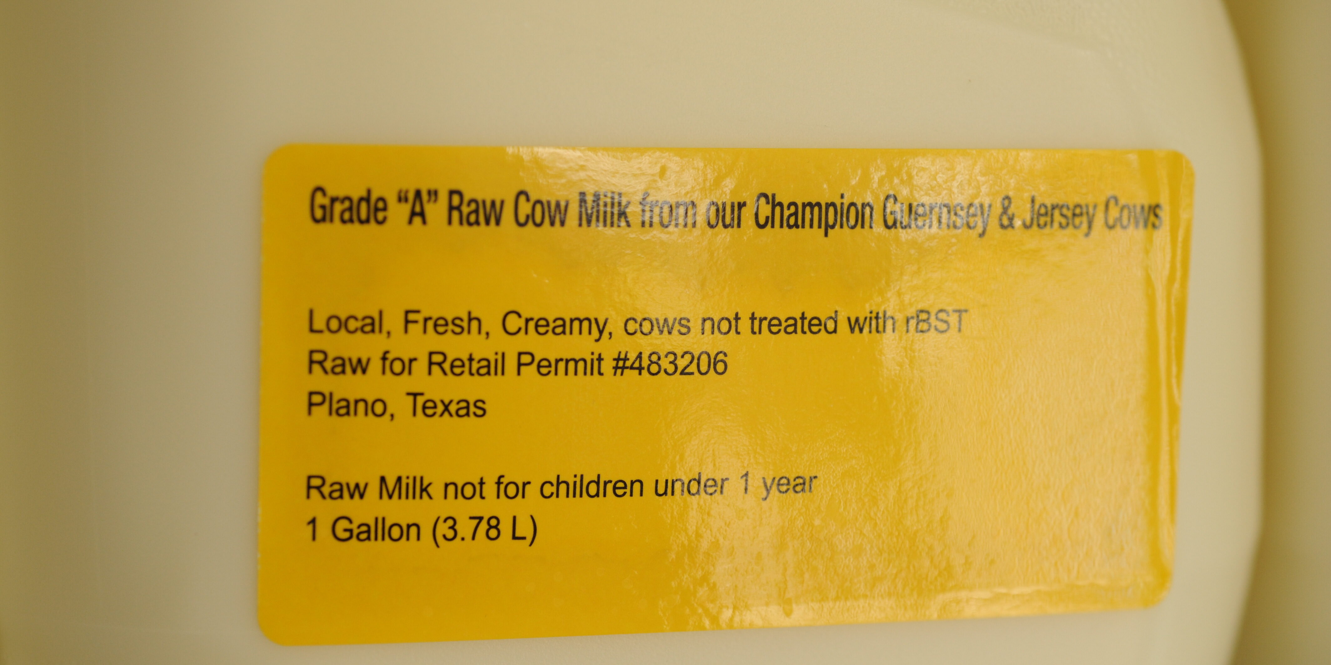 Grade A Farm Fresh Raw Milk